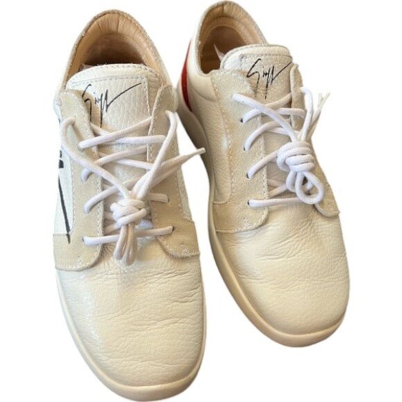 Giuseppe Zanotti signature white red sneakers size6.5 - Picture 6 of 8